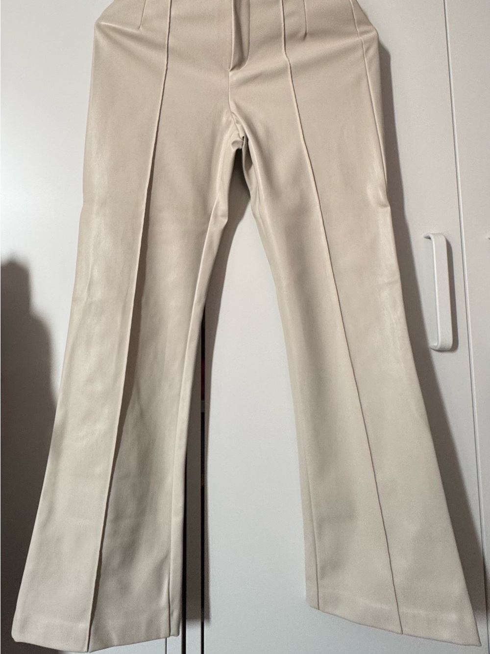 Zara Cream High-Waist Tailored Trousers